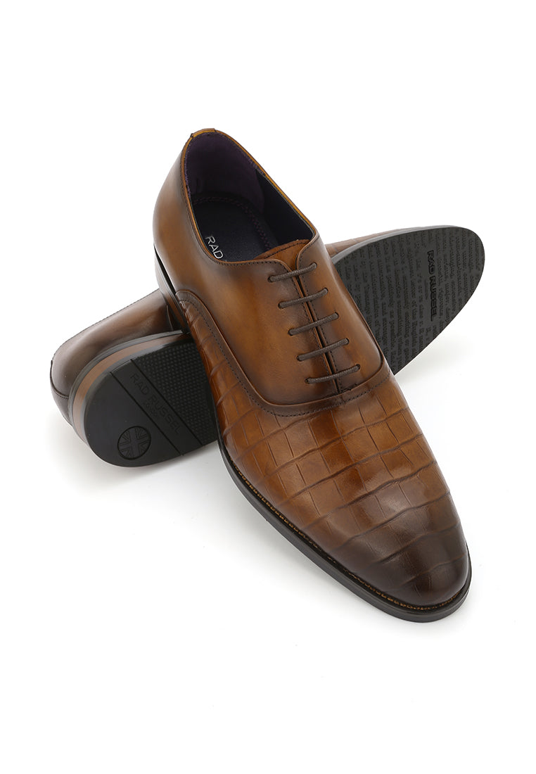 Rad Russel Croc Impression Lace-Up Oxfords