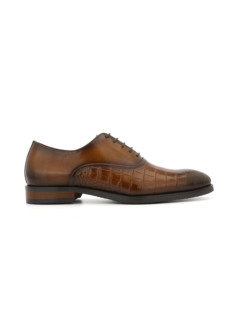 Rad Russel Croc Impression Lace-Up Oxfords
