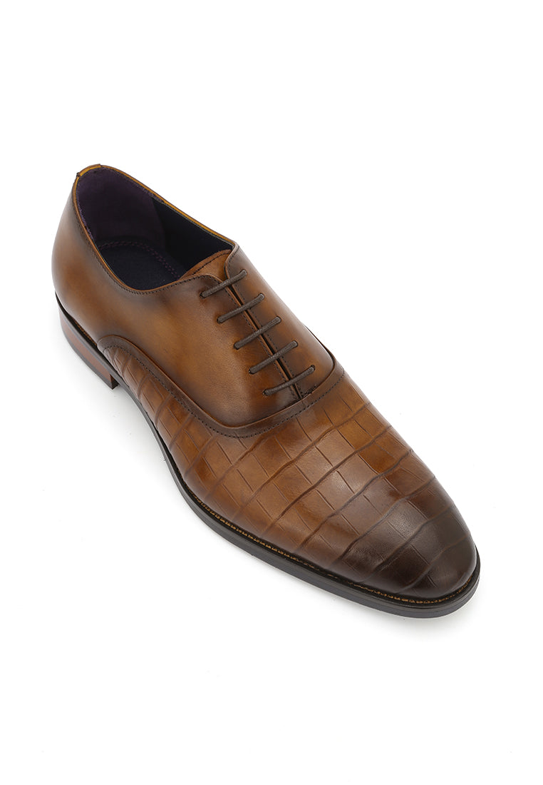 Rad Russel Croc Impression Lace-Up Oxfords
