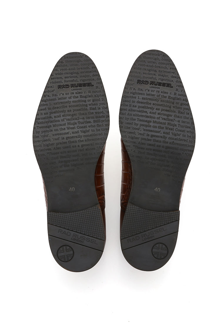 Rad Russel Croc Impression Lace-Up Oxfords