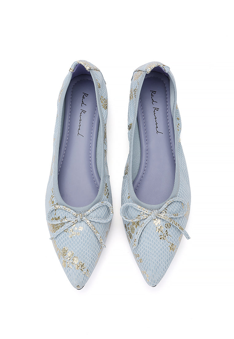 Floral Pointed Flats