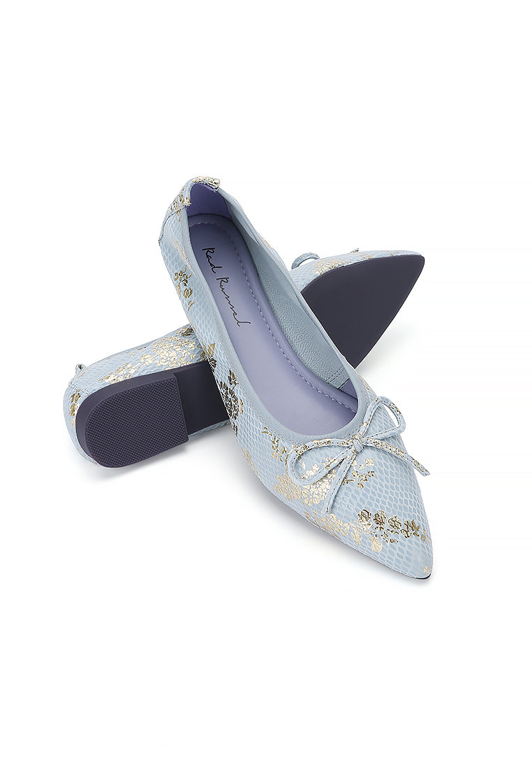 Floral Pointed Flats