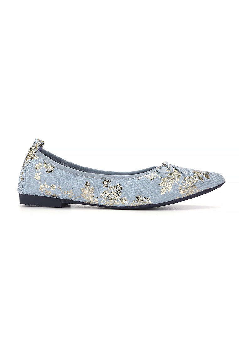 Floral Pointed Flats