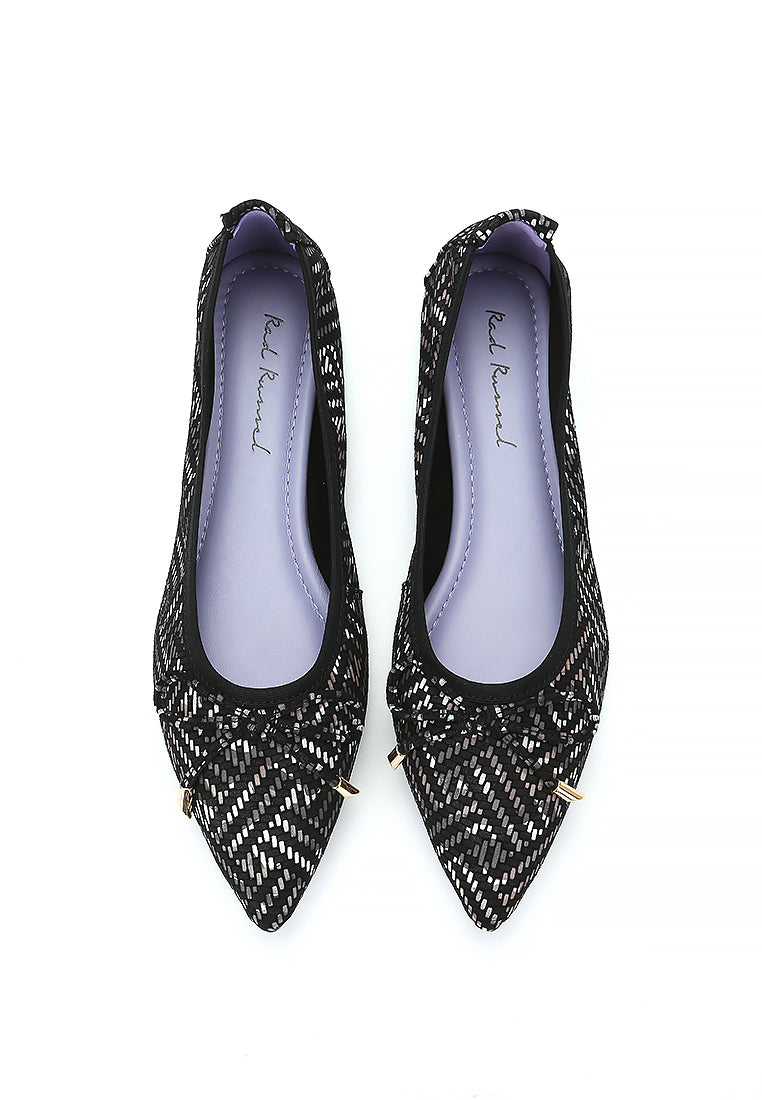 Ivory Lace Pointed Flats