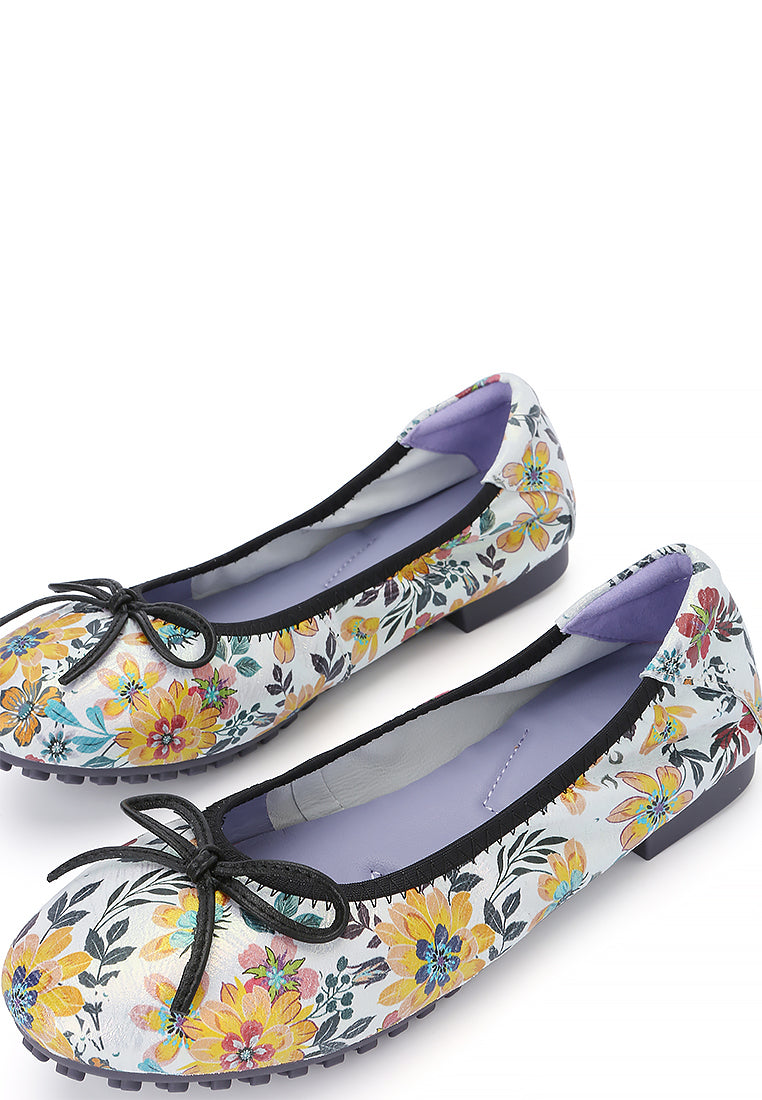 Floral Harmony Ballerina Flats