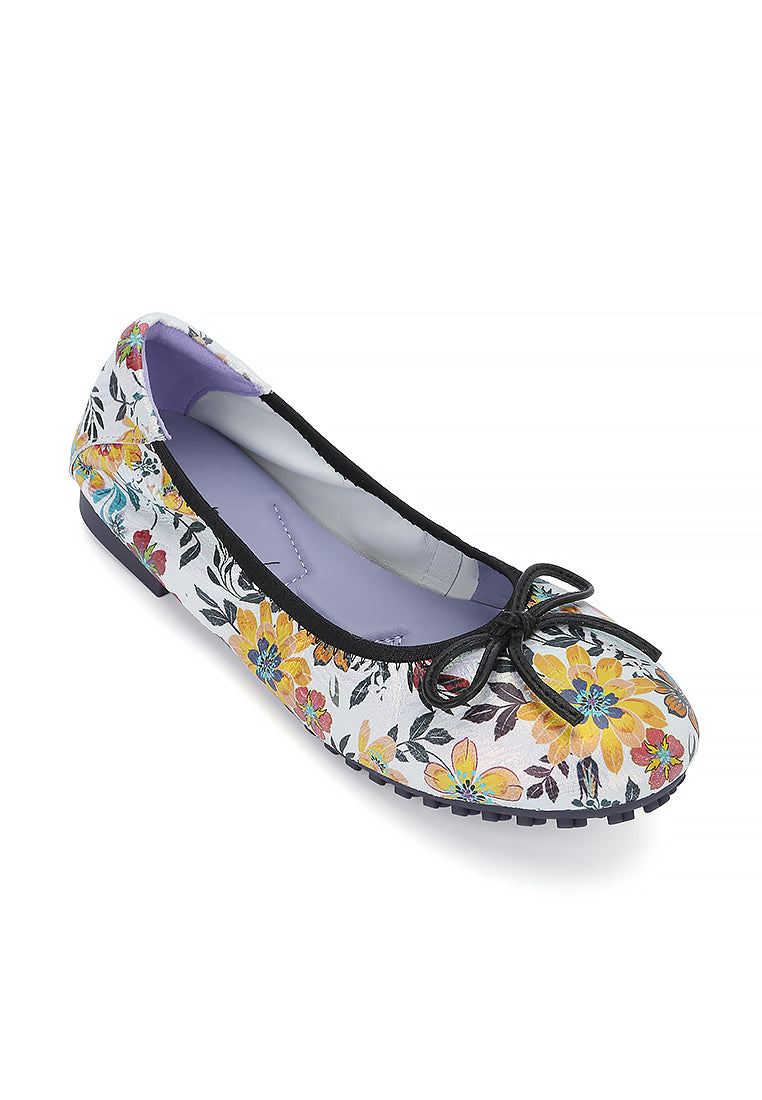 Floral Harmony Ballerina Flats