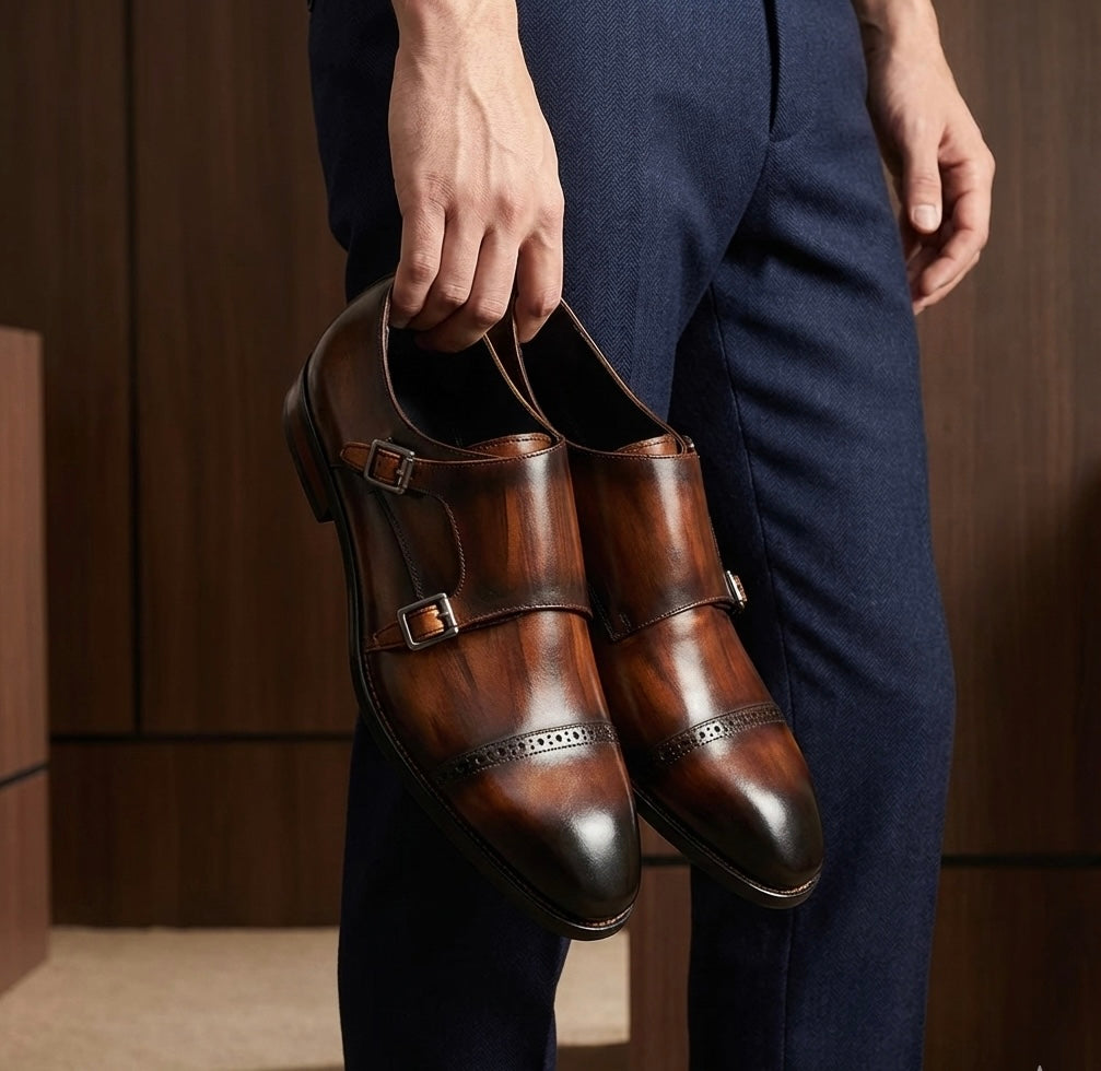 Rad Russel Prestige Leather Toe Cap Monkstrap