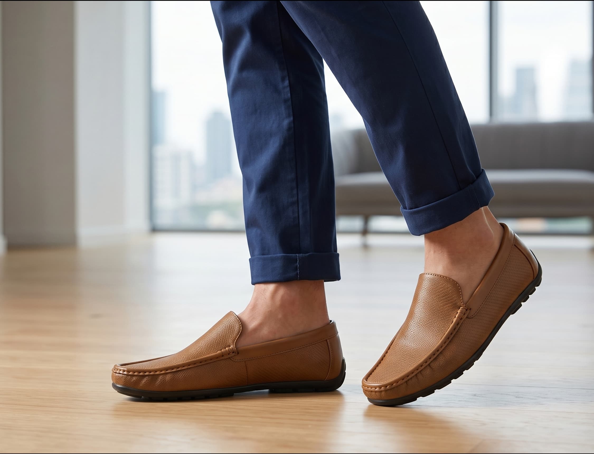 Hanson Vegan Textured Moccasins