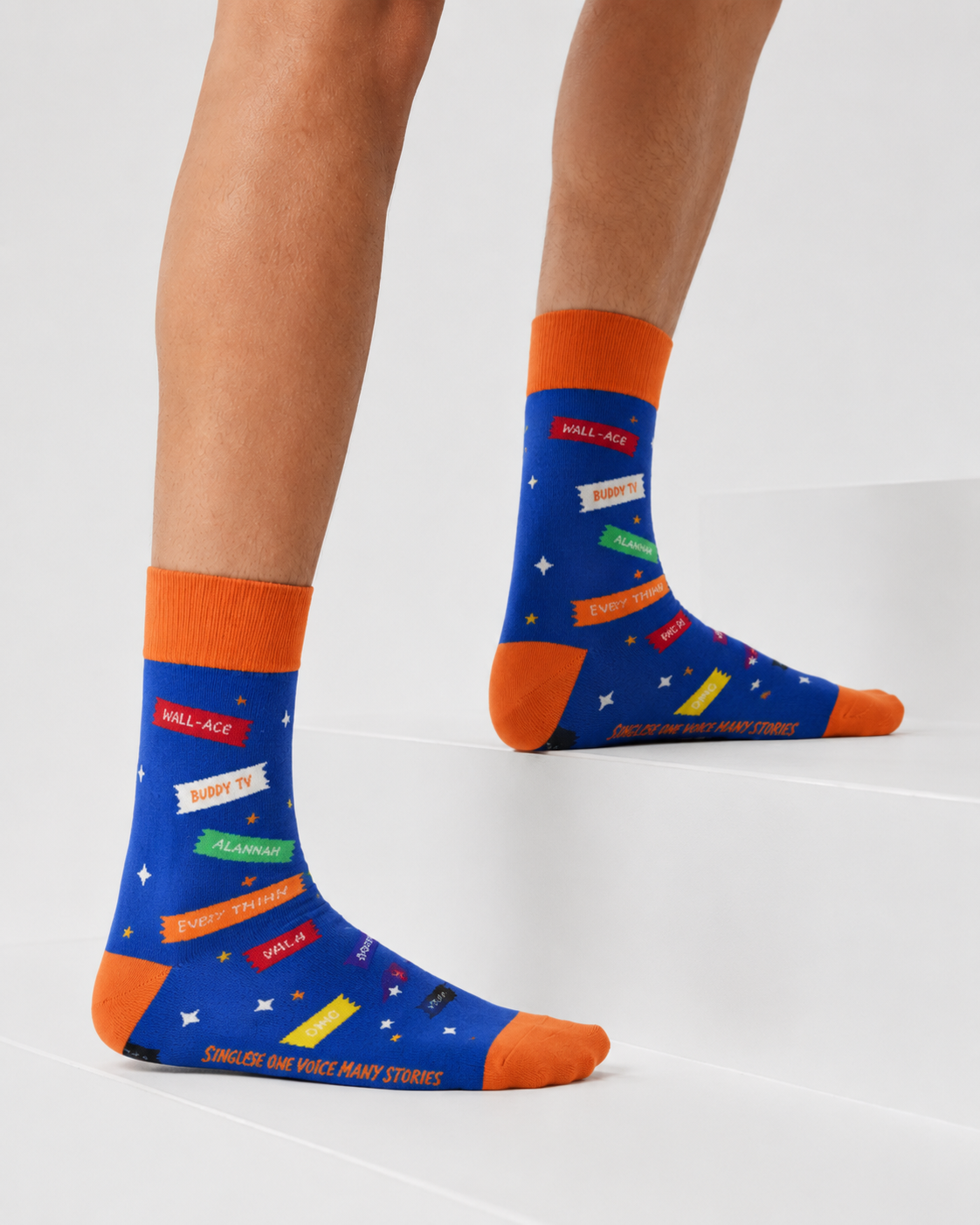 Rad Russel Singlish Slang Quirky Crew Socks